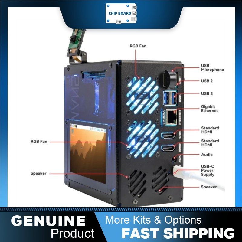 Raspberry Pi 5 8Gb Kit - Pironman 5 Pro Max Case for